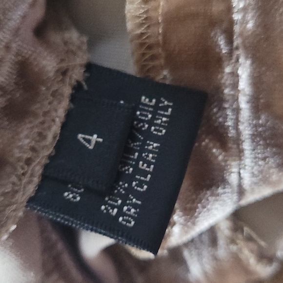 Ralph Lauren Black Label Velour Velvet Silk Blend Pants Size 4 - Picture 12 of 13